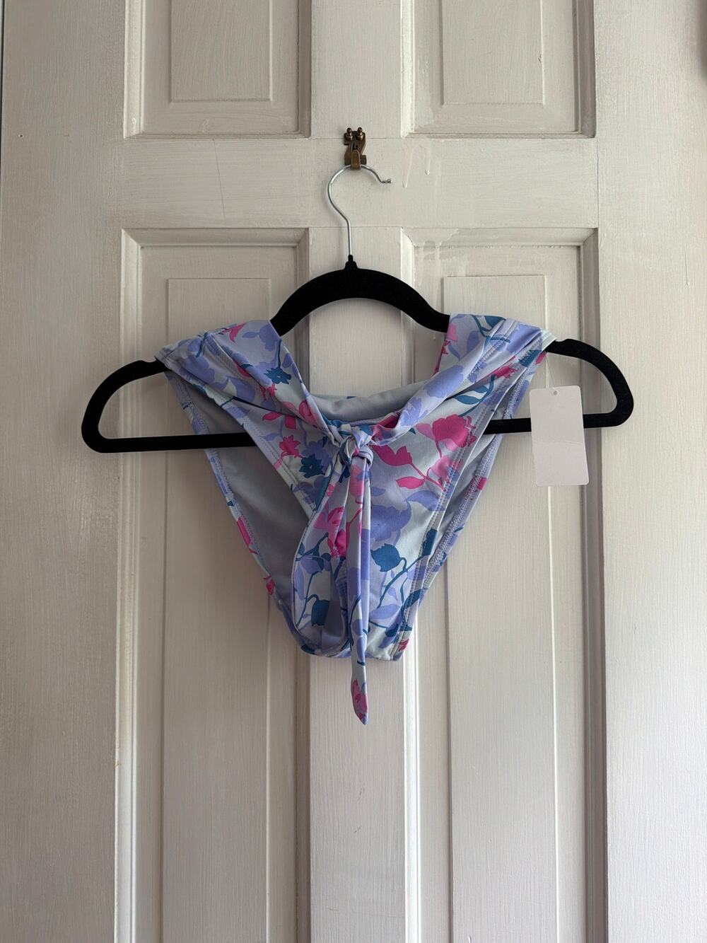 NWT Splendid Size S Pink Blue Purple Floral Pattern Tied Swim Bikini Bottoms